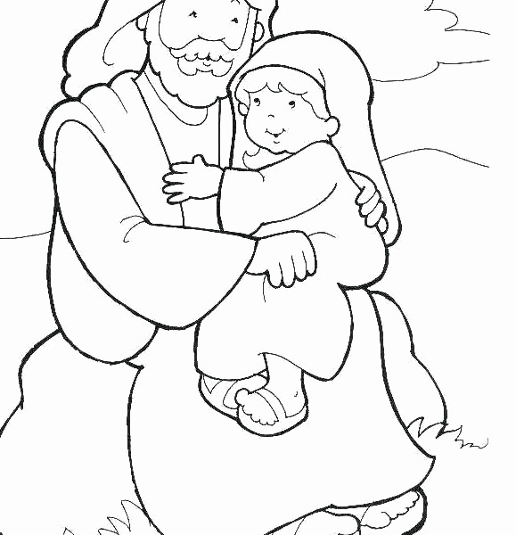 579x600 Jesus With Child Coloring Page Images Jesus With Children Coloring