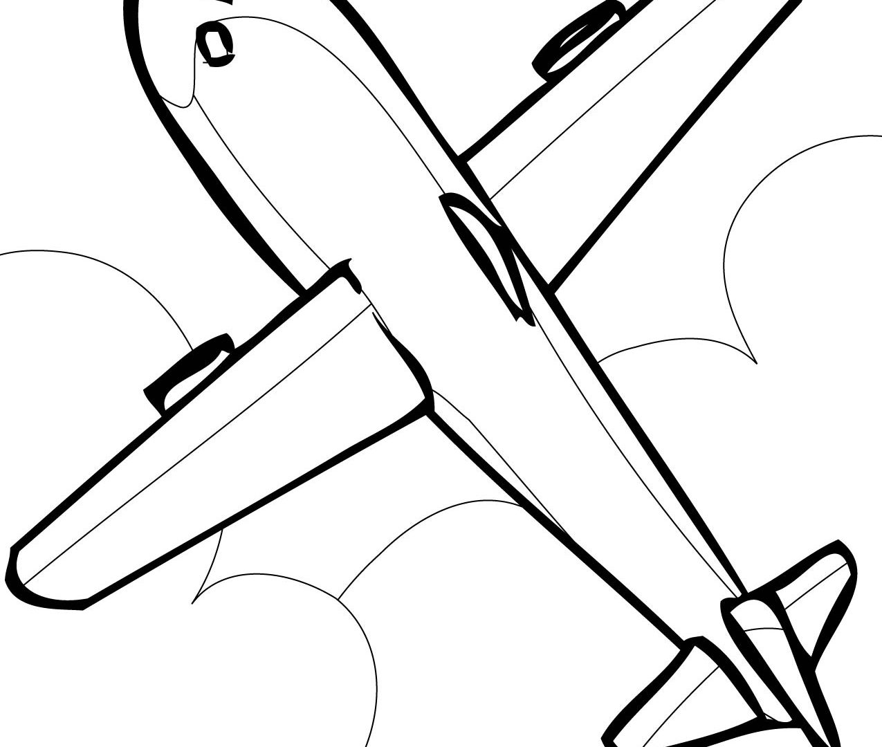 1275x1080 Free Printable Airplane Coloring Pages For Boys Kids Adults Online