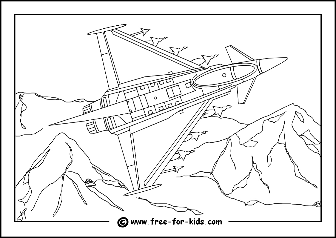 1126x797 Aeroplane Colouring Pages