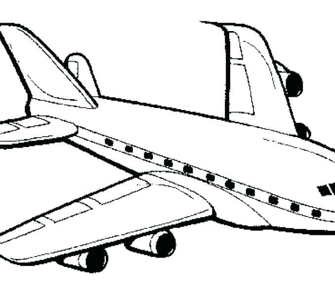 678x600 Jet Coloring Page