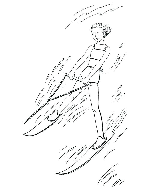 597x760 Ski Coloring Pages
