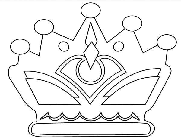 600x462 Princess Crown With Jewelry Coloring Page