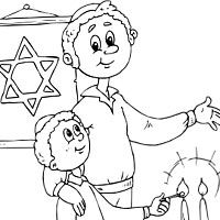 200x200 Jewish Coloring Pages