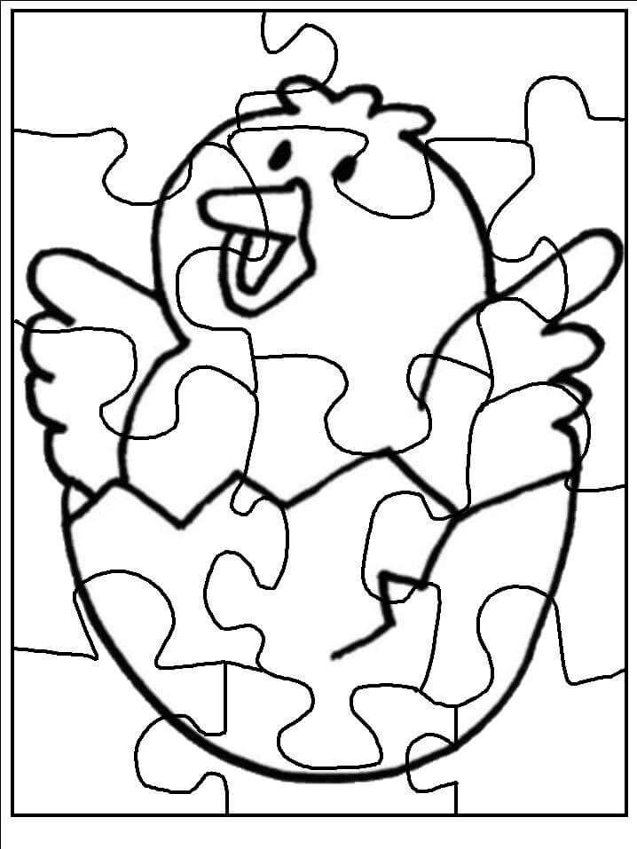 718x957 Puzzles To Color Puzzle Coloring Pages To Print Chick Preschool