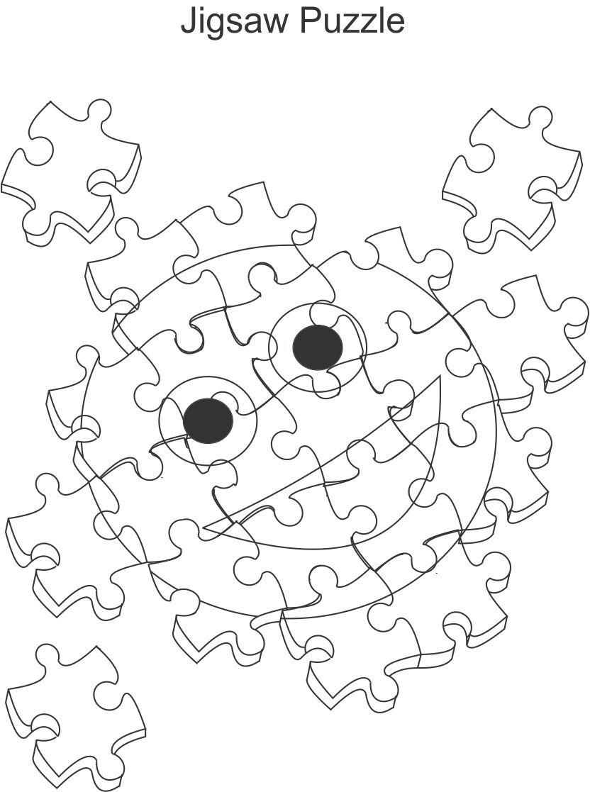 832x1117 Jigsaw Puzzle Coloring Printable Page For Kids