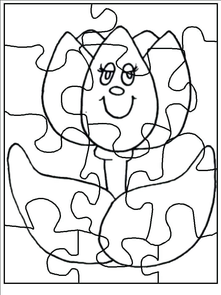 718x957 Puzzle Coloring Pages Jigsaw Puzzle Coloring Pages