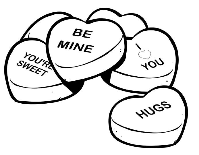 693x540 Valentine Candies Love Coloring Pictures Free Printable Coloring