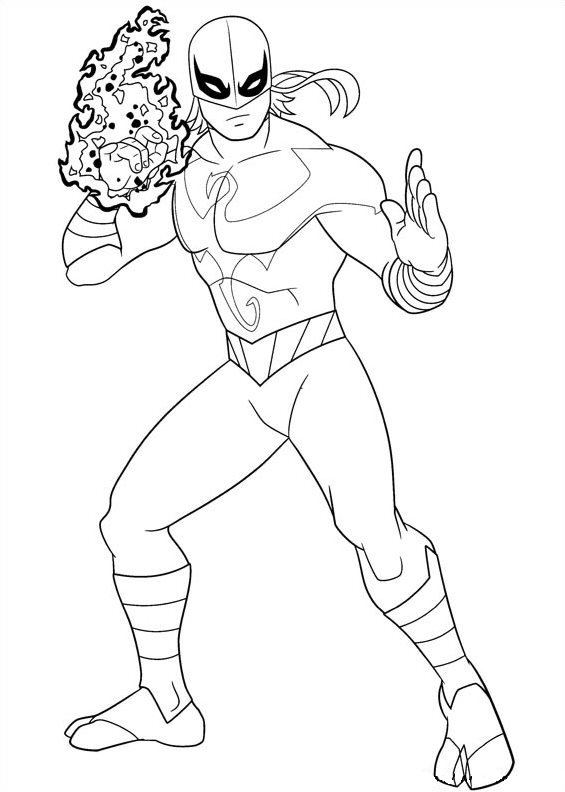 565x792 Iron Fist Coloring Pages