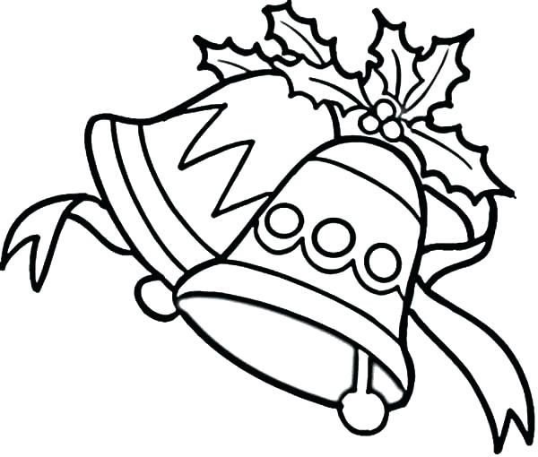 600x510 Jingle Bells Coloring Pages Pictures Of Bells To Color Bells