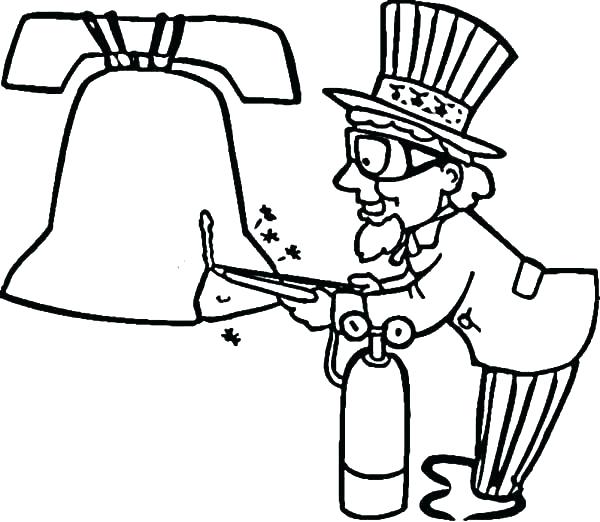 600x522 Bells Coloring Pages Trend Liberty Bell Coloring Page Fee Uncle