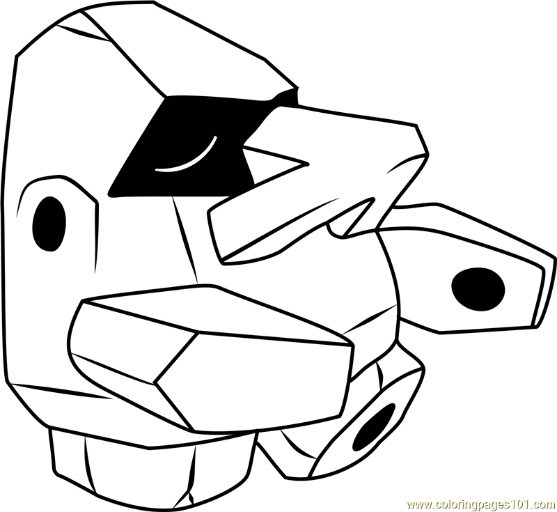 800x735 Nosepass Pokemon Coloring Page