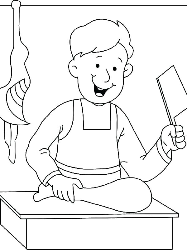 600x800 Occupations Coloring Pages Bread Coloring Pages Jobs Coloring