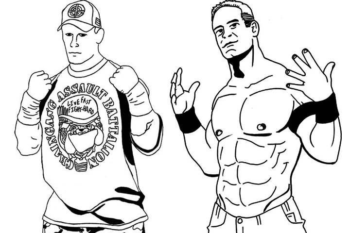 720x480 Innovation Idea John Cena Coloring Pages To Print Printable Wwe