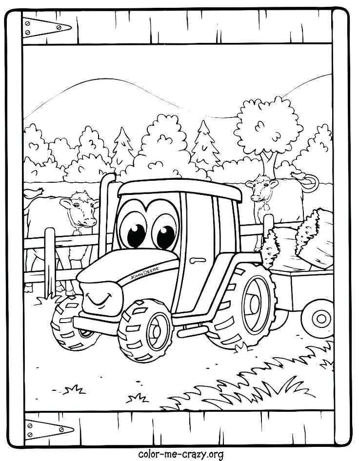 736x946 Tractor Color Pages Tractor Coloring Books Also John Coloring