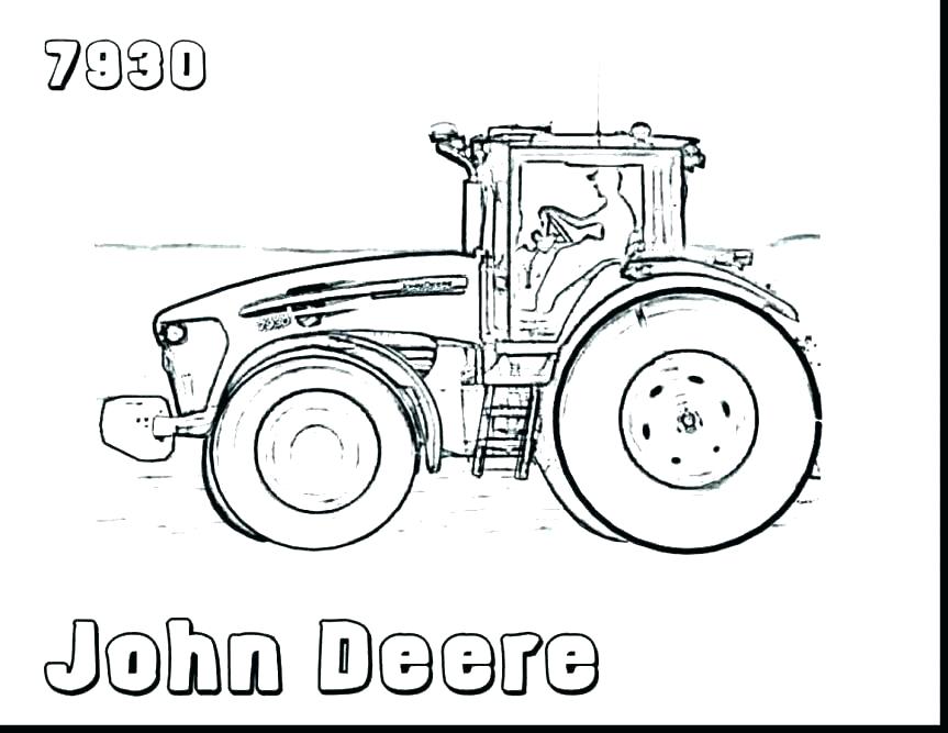 863x667 Tractor Coloring Pages Free Free John Deere Tractor Coloring Pages