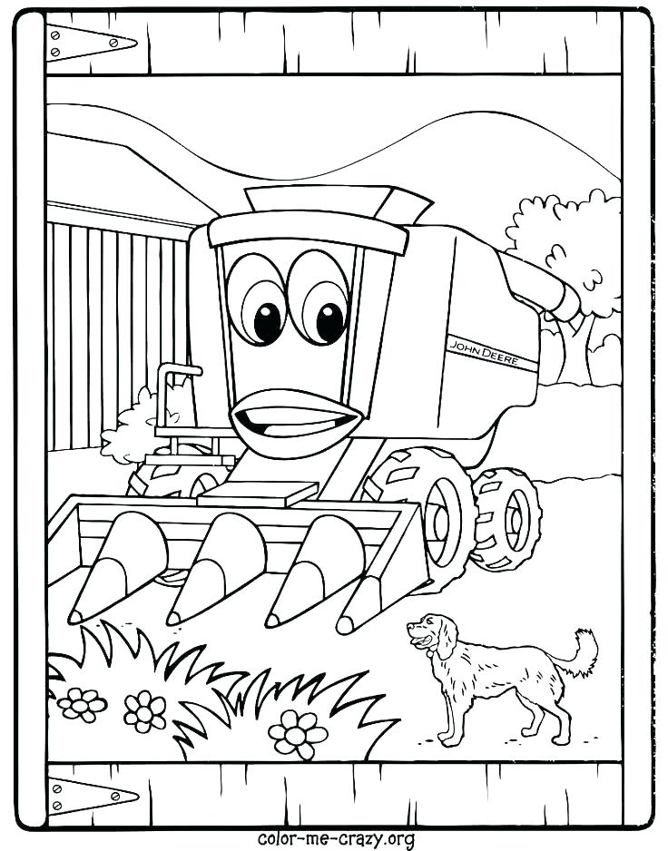 736x938 Free John Deere Tractor Coloring Pages