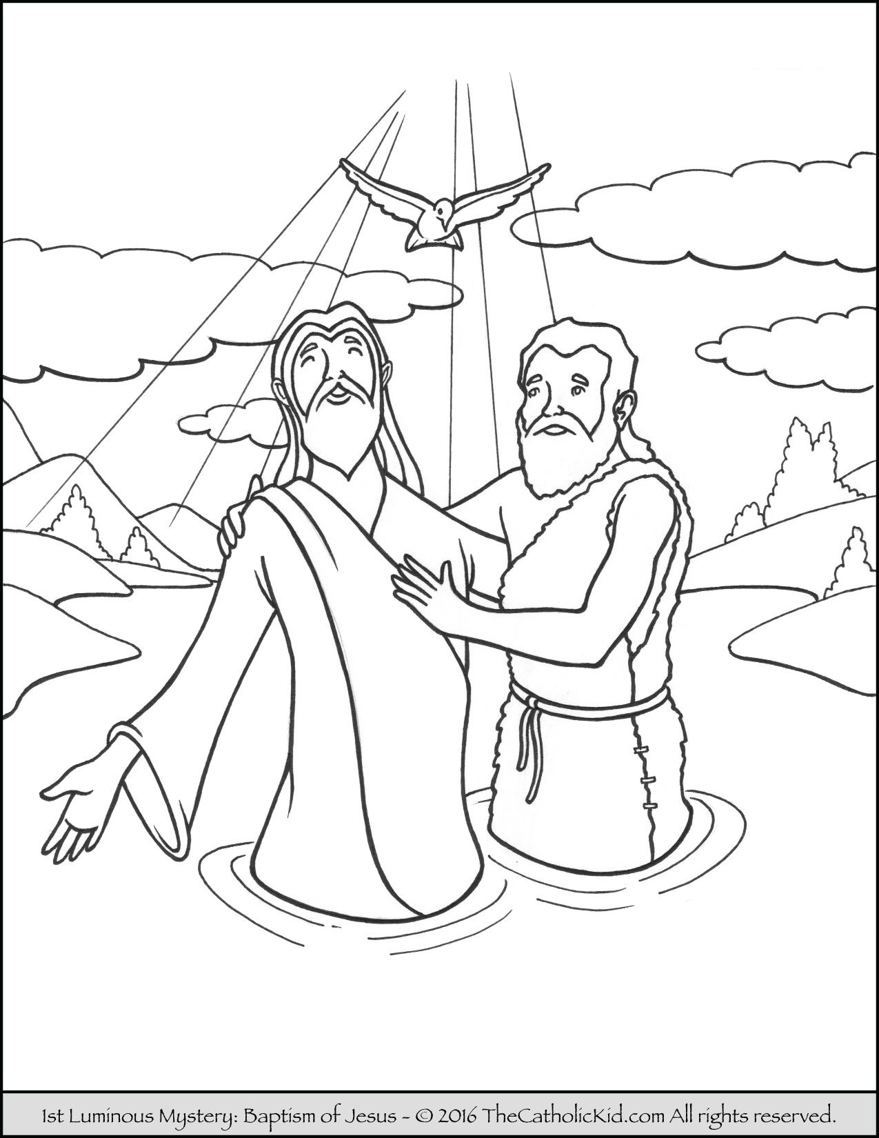 1275x1650 Saint John The Baptist Coloring Pages Catholic Kid New Baptism