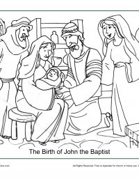200x257 The Birth Of John The Baptist Coloring Page