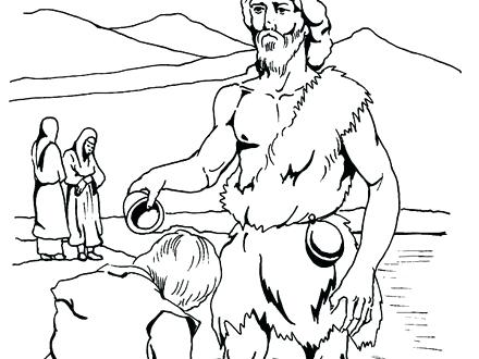 440x330 Baptism Of Jesus Coloring Page Baptism Of The Lord Jesus Baptism