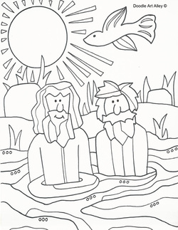 250x323 Baptism Of Jesus Coloring Pages