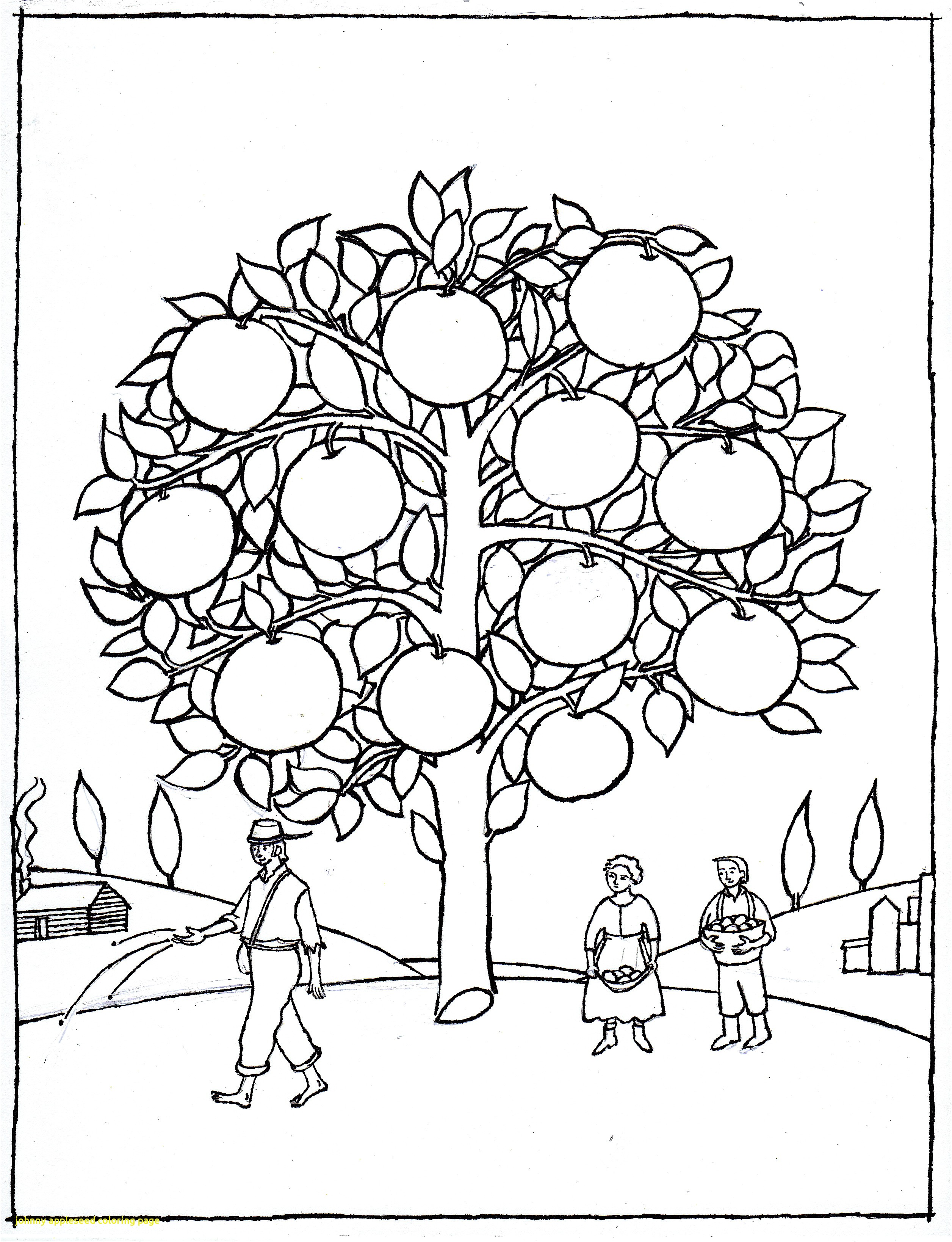 2512x3276 Johnny Appleseed Coloring Page With Johnny Appleseed Coloring Page