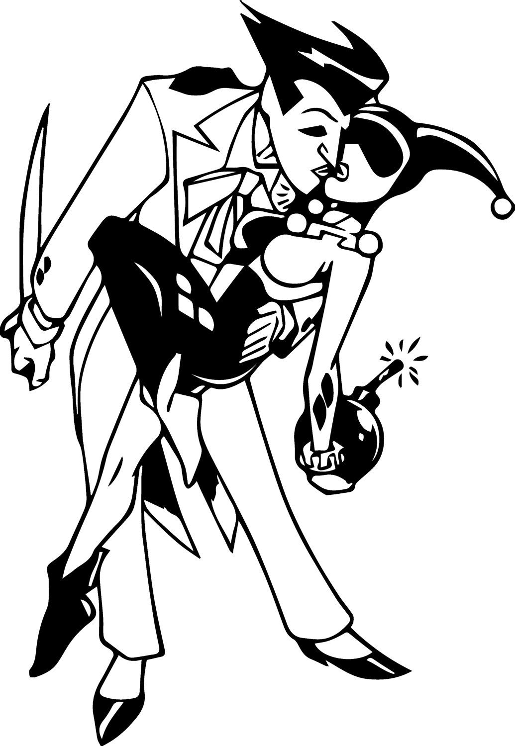 1035x1500 Cool Cute Batman S Joker And Harley Quinn Decal Free Coloring