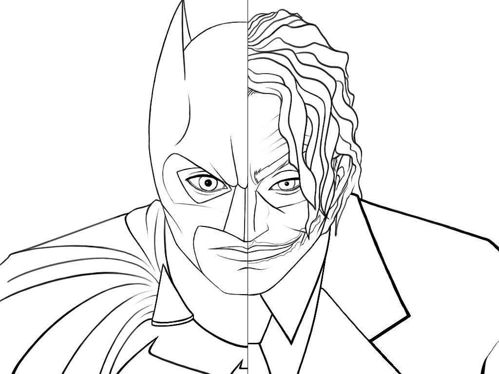 1024x768 Batman Fighting Joker Coloring Pages For Kids Free Download