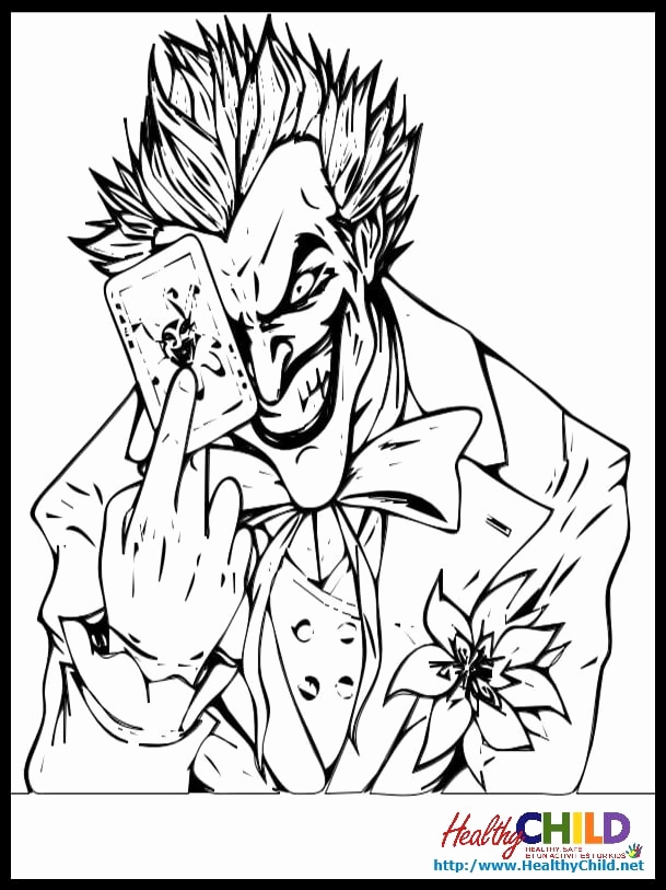609x813 Batman Joker Coloring Pages Collection Joker Coloring Pages