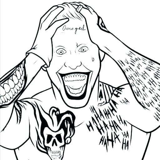 512x512 Joker Coloring Pages