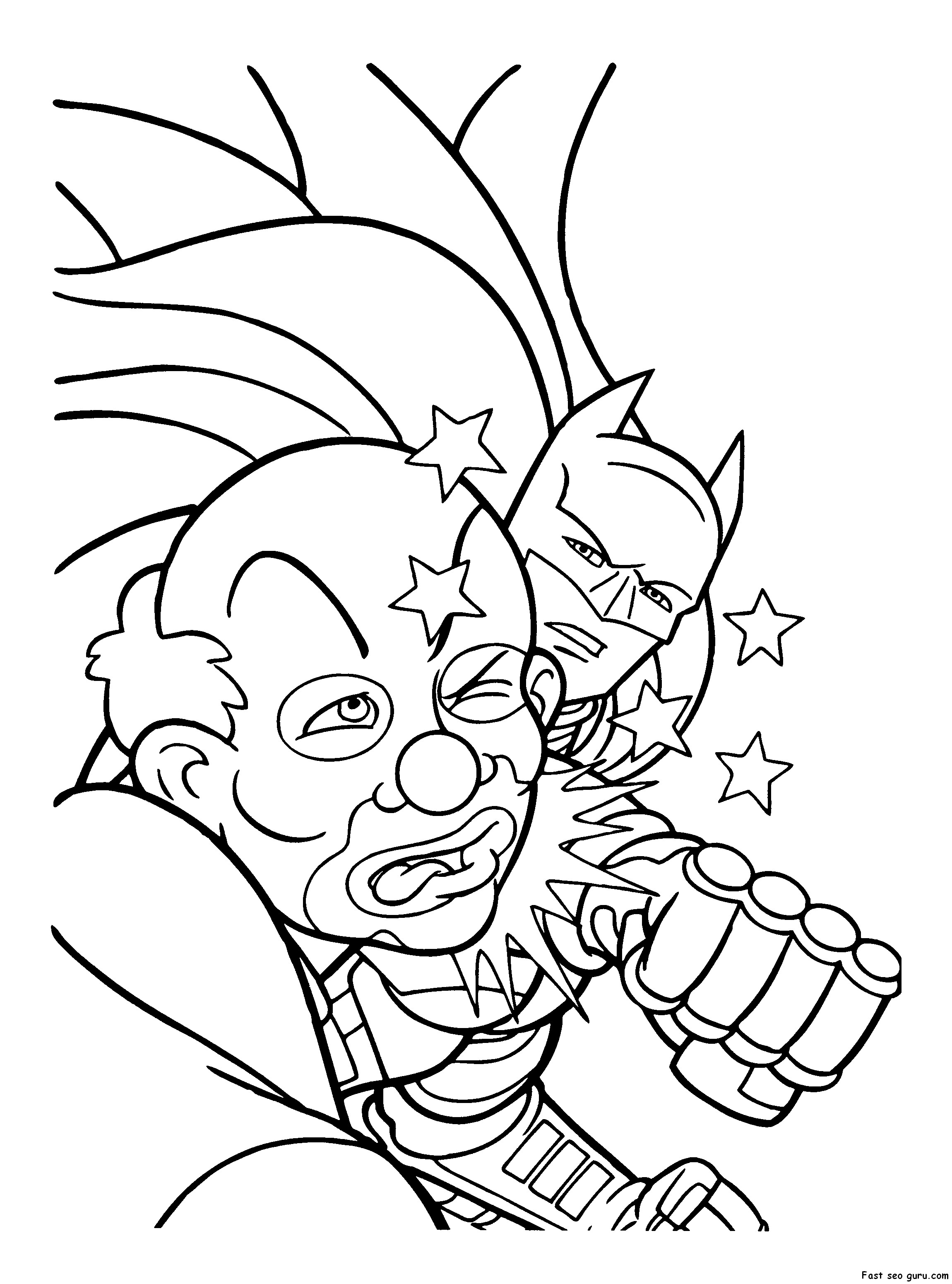 2300x3100 Joker Coloring Pages Printable