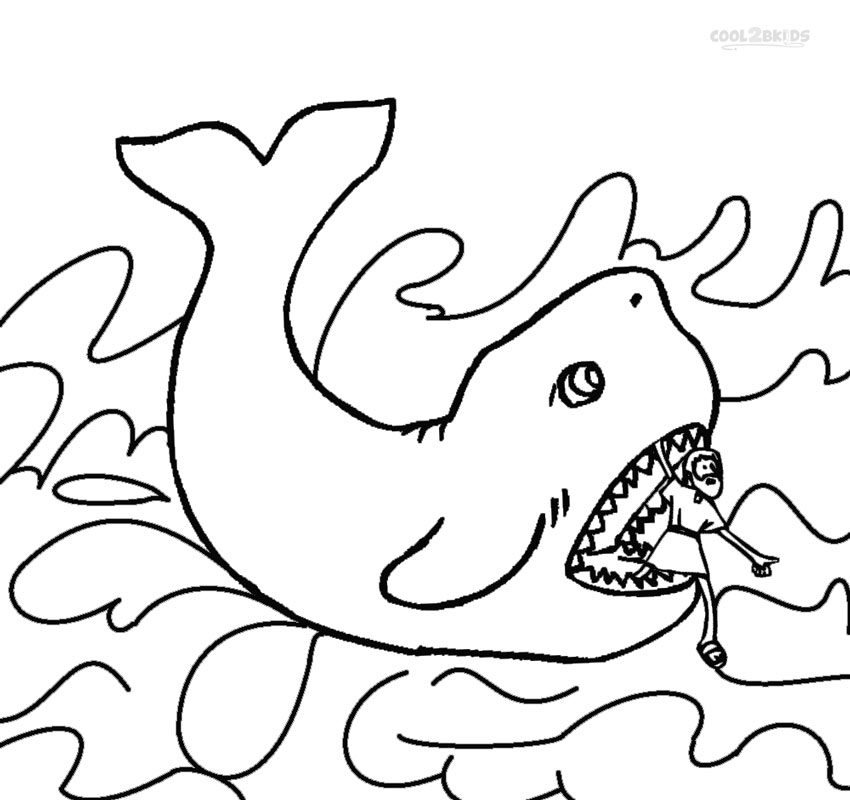 850x800 Printable Jonah And The Whale Coloring Pages For Kids