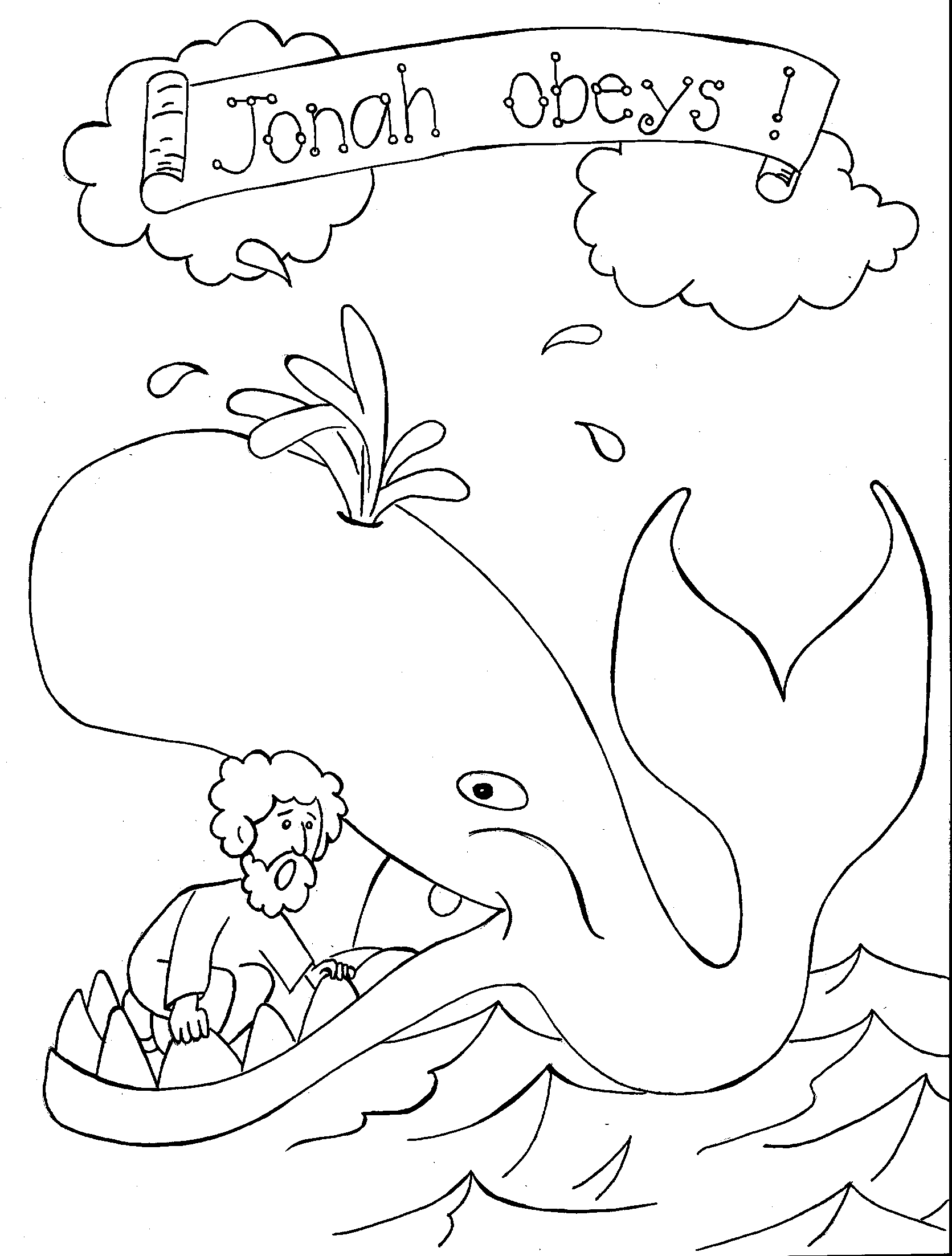 1671x2204 Useful Whale Colouring Pictures Jonah And The Coloring Page