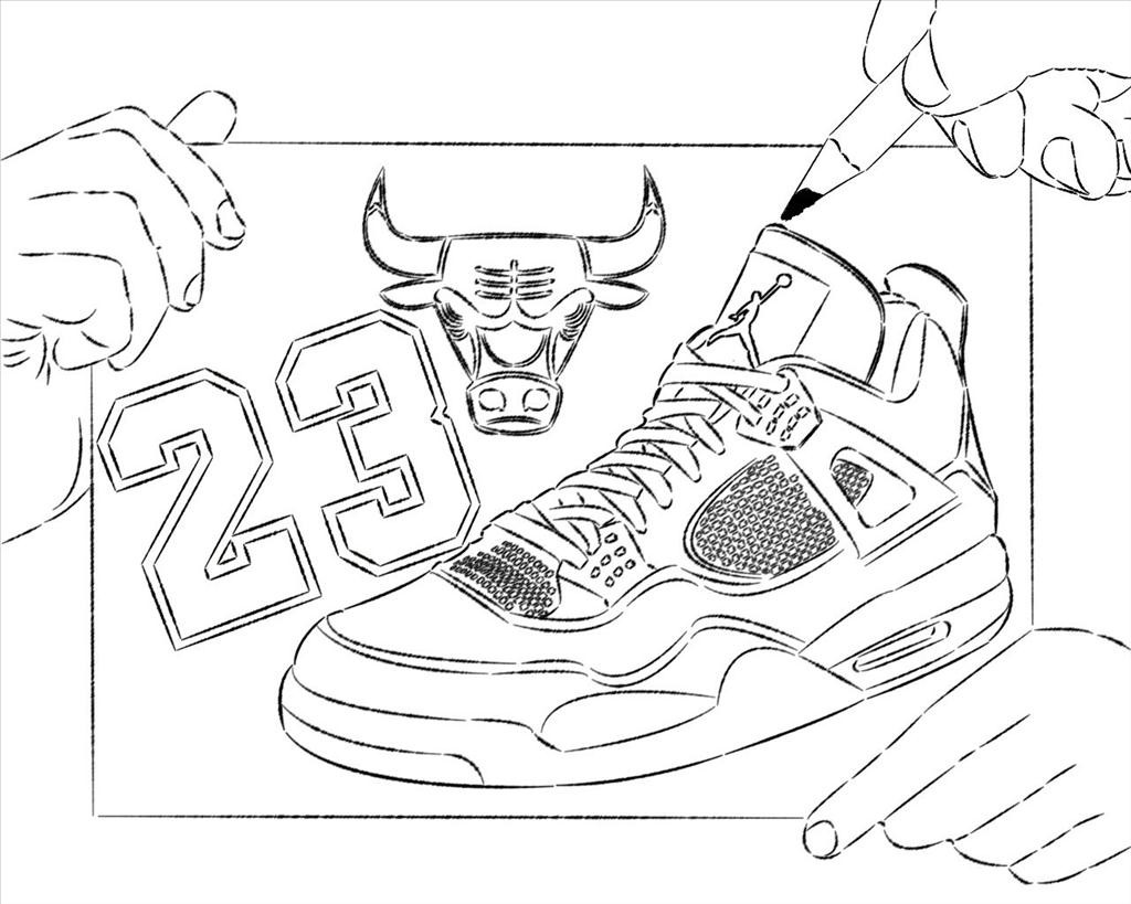 1024x819 Rare Jordan Coloring Page Pages Book Arilit