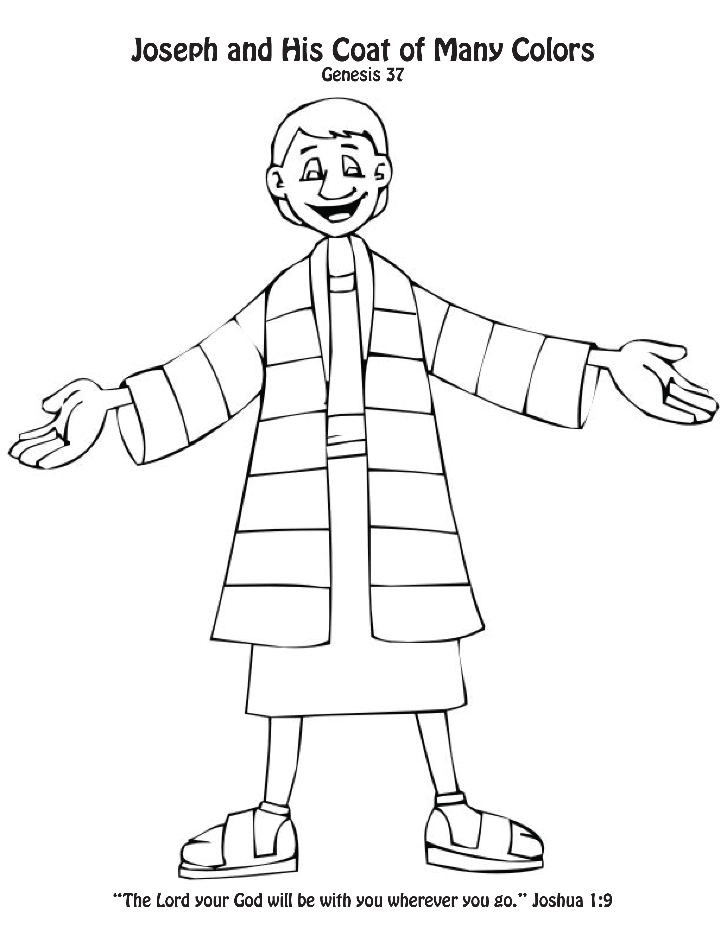 2550x3300 Strange Joseph And His Coat Of Many Colors Coloring Page S Craft