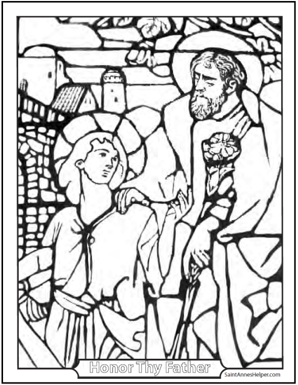 590x762 Father's Day Coloring Pages Of St Joseph