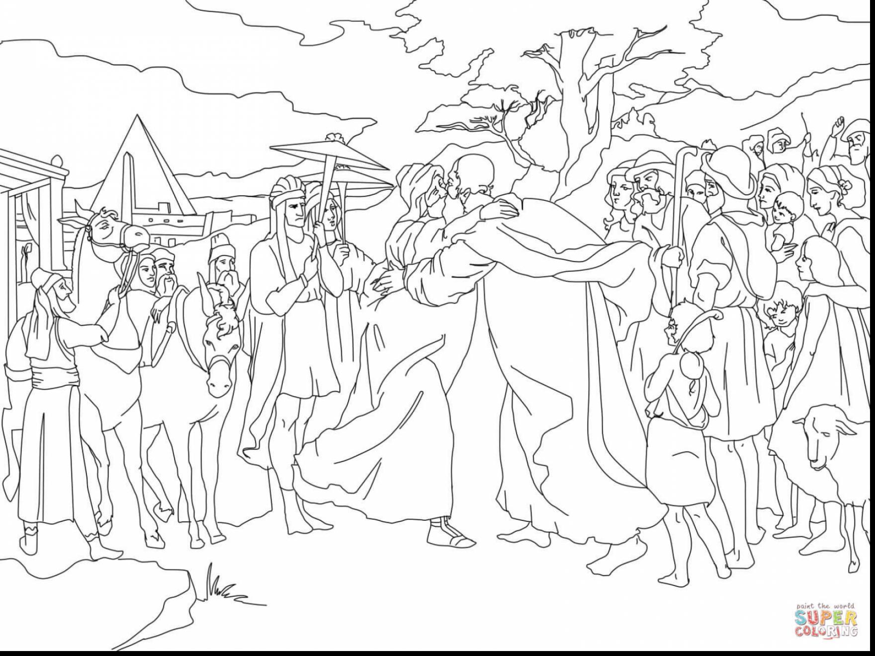 1760x1320 Joseph And His Brothers Coloring Page