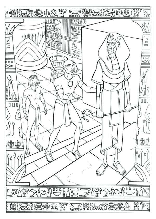 600x840 Egypt Coloring Page Defending The Prince Of From Pharaoh Anger