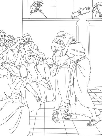 360x480 Joseph Forgives His Brothers Coloring Page Joseph And His