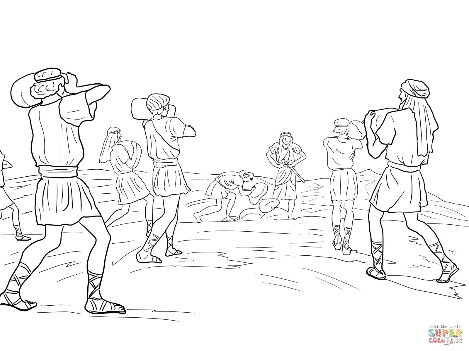1600x1200 Easy Joshua And The Battle Of Jericho Coloring Pages Related Image