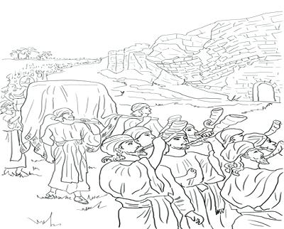 400x322 Joshua And The Battle Of Jericho Coloring Page And Coloring Pages