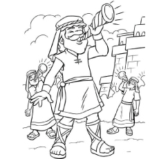 230x230 Spectacular Joshua Fought The Battle Of Jericho Coloring Page