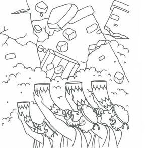 290x294 Joshua And Jerico Colouring Pages Bible Lessons Sunday School