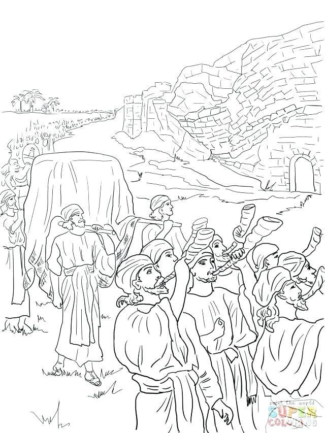 Joshua And The Battle Of Jericho Coloring Page at GetDrawings | Free