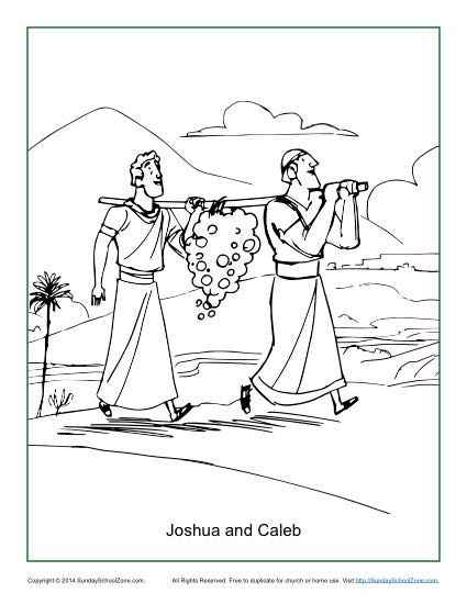 425x550 Joshua And Caleb Bible Coloring Pages