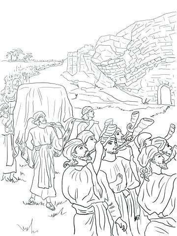 360x480 Joshua And The Battle Of Jericho Coloring Page Unique Nice Kids