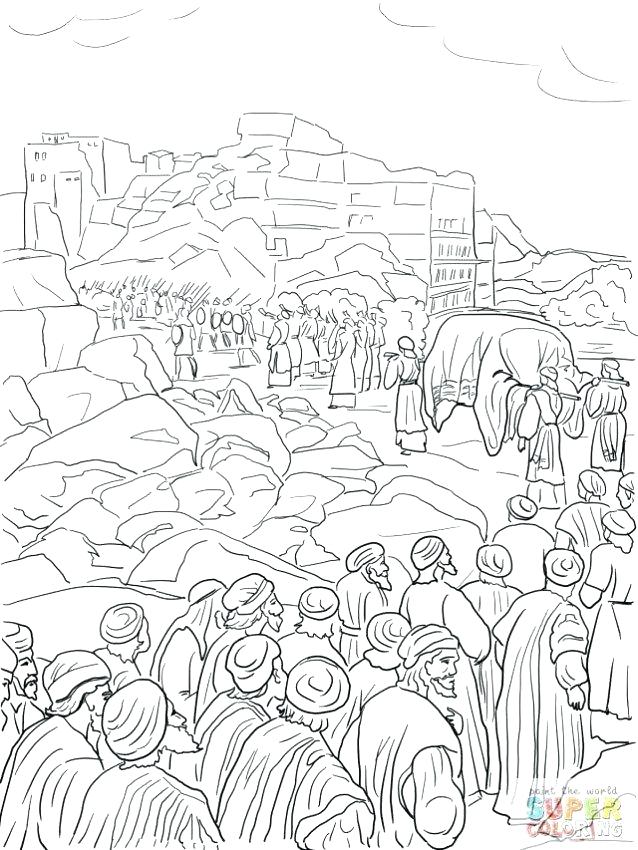 638x850 Battle Of Jericho Coloring Page