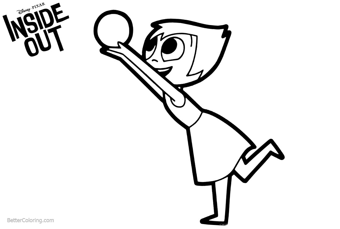 1100x740 Inside Out Coloring Pages Joy Got The Ball