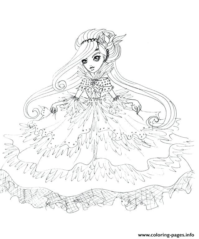 640x769 Duchessswan Ever After High Doll Coloring Pages Printable