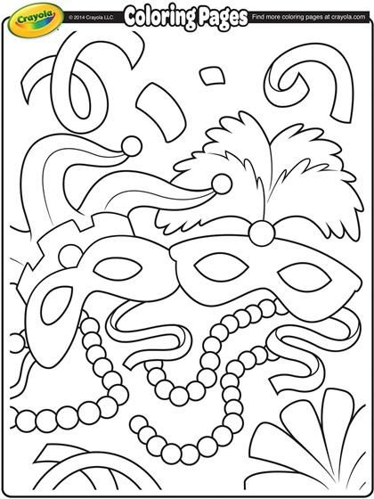 420x560 Mardi Gras Is In Full Swing With This Coloring Page! Free