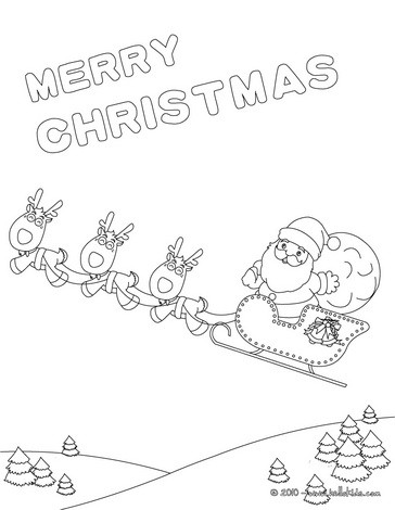 364x470 Christmas Sleigh Coloring Pages